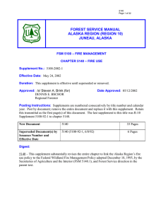 FOREST SERVICE MANUAL ALASKA REGION (REGION 10) JUNEAU, ALASKA