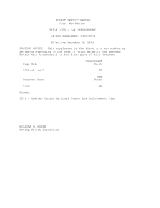 FOREST SERVICE MANUAL Taos, New Mexico  TITLE 5300 - LAW ENFORCEMENT