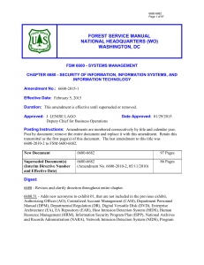 FOREST SERVICE MANUAL NATIONAL HEADQUARTERS (WO) WASHINGTON, DC