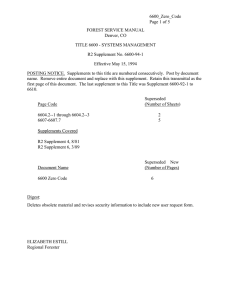 6600_Zero_Code Page 1 of 5 FOREST SERVICE MANUAL Denver, CO