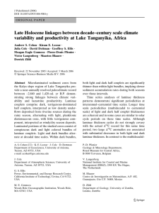 Late Holocene linkages between decade–century scale climate