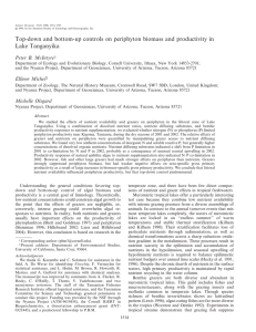 Top-down and bottom-up controls on periphyton biomass and productivity in