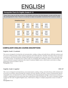 ENGLISH COMPULSORY ENGLISH COURSE DESCRIPTIONS