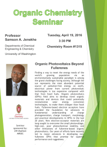 Professor Samson A. Jenekhe Organic Photovoltaics Beyond Fullerenes
