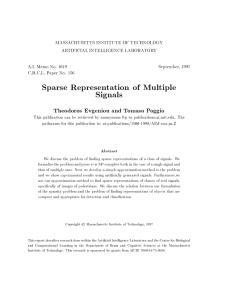 MASSACHUSETTS INSTITUTE OF TECHNOLOGY ARTIFICIAL INTELLIGENCE LABORATORY A.I. Memo No. 1619 September, 1997