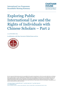 Exploring Public International Law and the Rights of Individuals with