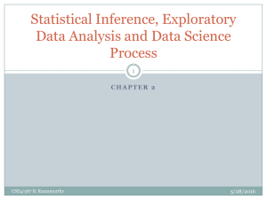 Statistical Inference, Exploratory Data Analysis and Data Science Process