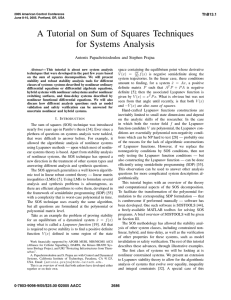 A Tutorial on Sum of Squares Techniques for Systems Analysis