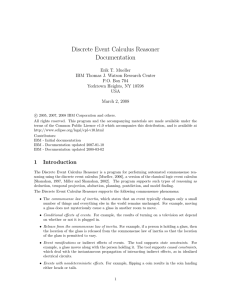 Discrete Event Calculus Reasoner Documentation