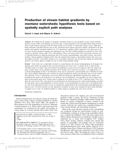 Production of stream habitat gradients by spatially explicit path analyses