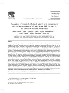 Evaluation of potential effects of federal land management