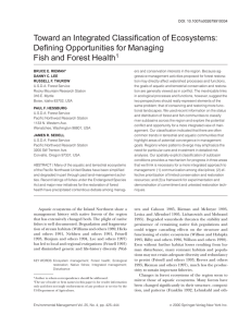 Toward an Integrated Classification of Ecosystems: Defining Opportunities for Managing