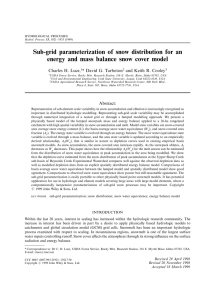 Sub-grid parameterization of snow distribution for an Charles H. Luce,