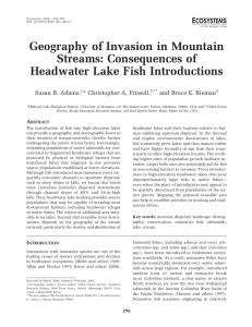 Geography of Invasion in Mountain Streams: Consequences of Headwater Lake Fish Introductions