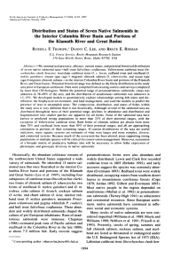 Distribution and Status of Seven Native Salmonids in