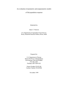 An evaluation of parametric and nonparametric models of fish population response