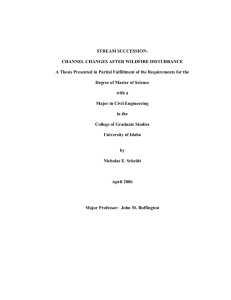 STREAM SUCCESSION: CHANNEL CHANGES AFTER WILDFIRE DISTURBANCE