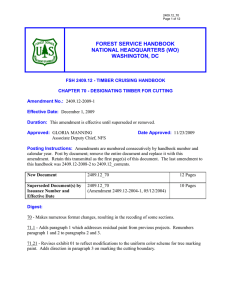 FOREST SERVICE HANDBOOK NATIONAL HEADQUARTERS (WO) WASHINGTON, DC