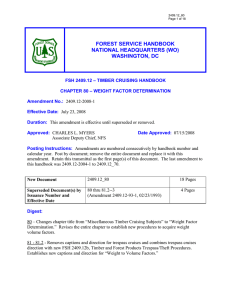 FOREST SERVICE HANDBOOK NATIONAL HEADQUARTERS (WO) WASHINGTON, DC