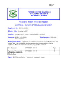 FOREST SERVICE HANDBOOK OTTAWA NF (REGION 9) IRONWOOD, MI 49938