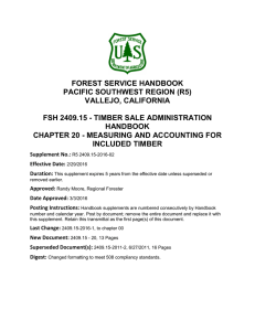 FOREST SERVICE HANDBOOK PACIFIC SOUTHWEST REGION (R5) VALLEJO, CALIFORNIA