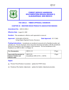 FOREST SERVICE HANDBOOK SOUTHWESTERN REGION (REGION 3) ALBUQUERQUE, NEW MEXICO