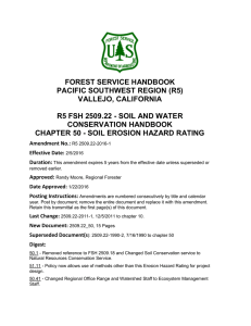 FOREST SERVICE HANDBOOK PACIFIC SOUTHWEST REGION (R5) VALLEJO, CALIFORNIA