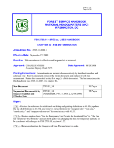 FOREST SERVICE HANDBOOK NATIONAL HEADQUARTERS (WO) WASHINGTON, DC
