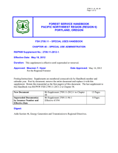 FOREST SERVICE HANDBOOK PACIFIC NORTHWEST REGION (REGION 6) PORTLAND, OREGON