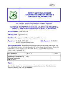 FOREST SERVICE HANDBOOK SOUTHWESTERN REGION (REGION 3) ALBUQUERQUE, NEW MEXICO