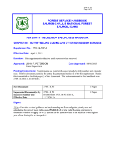 FOREST SERVICE HANDBOOK SALMON-CHALLIS NATIONAL FOREST SALMON, IDAHO