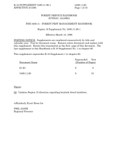 R-10 SUPPLEMENT 3409.11-96-1 3409.11,60 EFFECTIVE 3/15/96 Page 1 of 10