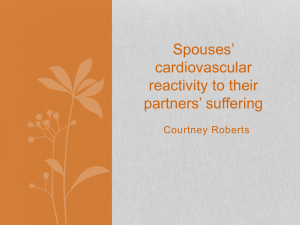 Spouses’ cardiovascular reactivity to their partners’ suffering