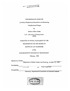 ANALYSIS Locating  Neighborhood  Boundaries  and  Measuring