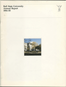 Ball  State  University Annual Report 1984-85 .