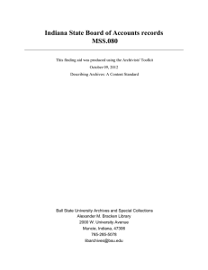 Indiana State Board of Accounts records MSS.080