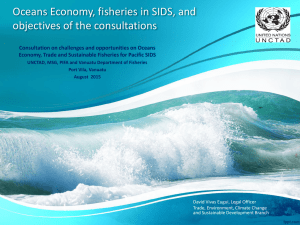 Oceans Economy, fisheries in SIDS, and objectives of the consultations