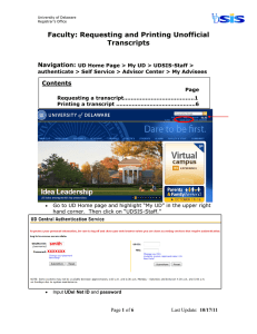 Faculty: Requesting and Printing Unofficial Transcripts  Navigation: