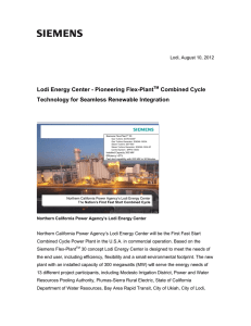 Lodi Energy Center - Pioneering Flex-Plant Combined Cycle