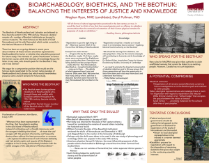 BIOARCHAEOLOGY, BIOETHICS, AND THE BEOTHUK: