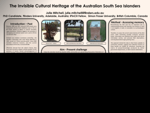 The Invisible Cultural Heritage of the Australian South Sea Islanders  Julie Mitchell,