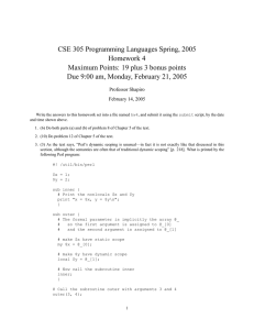 CSE 305 Programming Languages Spring, 2005 Homework 4