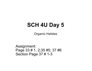 SCH 4U Day 5 Assignment: Section Page 37 # 1-3