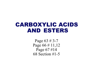 CARBOXYLIC ACIDS AND ESTERS