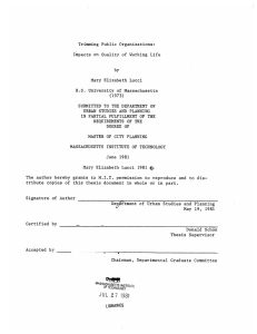 Trimming  Public Organizations: B.S.  University of  Massachusetts by