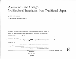 Permanence Architectural  Translation  from  Traditional  Japan