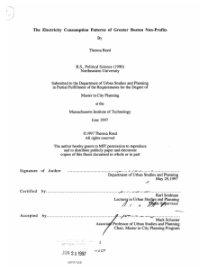 The  Electricity  Consumption  Patterns  of ... By Theresa  Reed (1990)