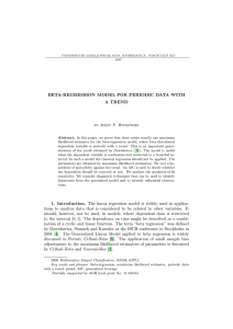 BETA-REGRESSION MODEL FOR PERIODIC DATA WITH A TREND by Jerzy P. Rydlewski