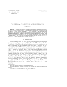 65, 1 (2013), 94–103 March 2013 PROPERTY (gz) FOR BOUNDED LINEAR OPERATORS