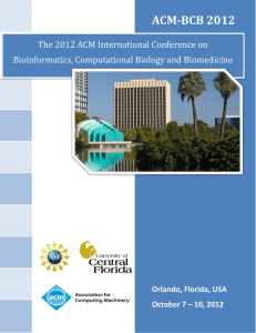 ACM-BCB 2012 The 2012 ACM International Conference on Orlando, Florida, USA